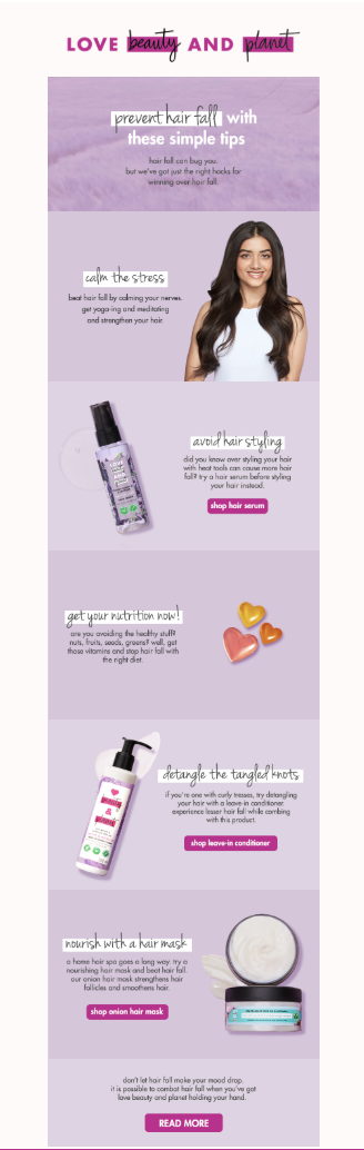 Love Beauty & Planet Newsletter